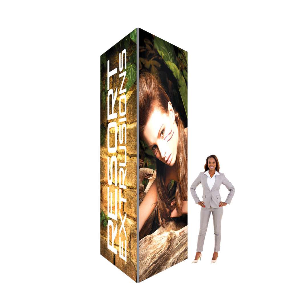 60D Big Sky Square Tower Silver Frame with Backlit — 5x12 Graphic Package